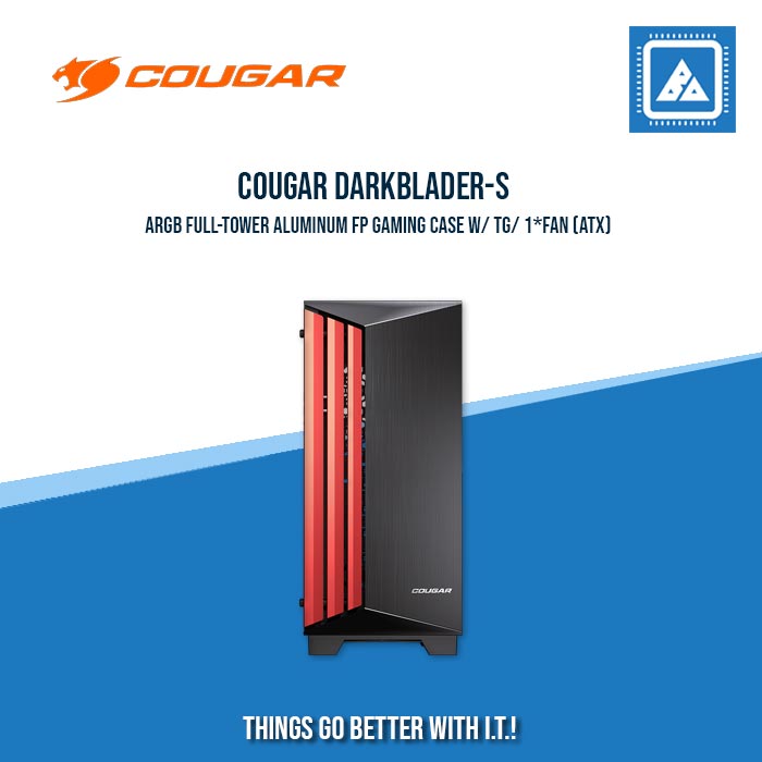 COUGAR DARK BLADER-S RGB FULLTOWER BRUSH ALUMINUM FRONT PANEL TEMPERED GLASS COUGAR DARK BLADER-S RGB FULLTOWER BRUSH ALUMINUM FRONT PANEL TEMPERED GLASS
